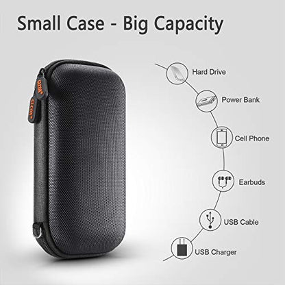GLCON 1.9 Inches 8541665179 External Hard Drive Case - Solid Black - Portable - Shockproof