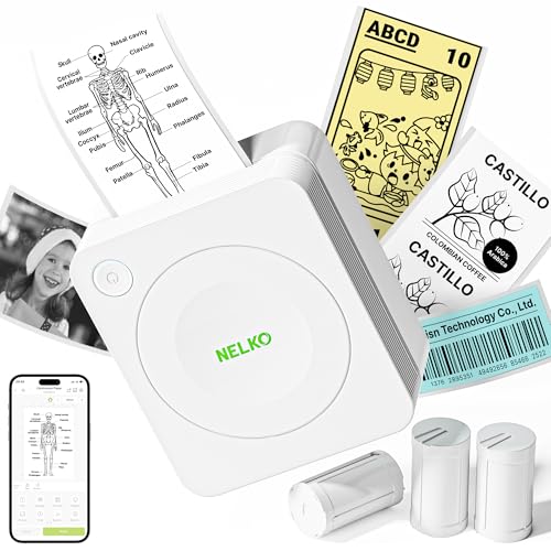 Nelko PM230 Thermal Sticker Printer Monochrome 300dpi Portable Multifunction Printer