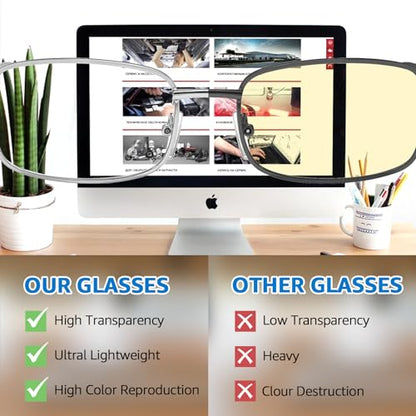 TJUTR 50mm 8733 Polycarbonate Reading Glasses A3 Clear