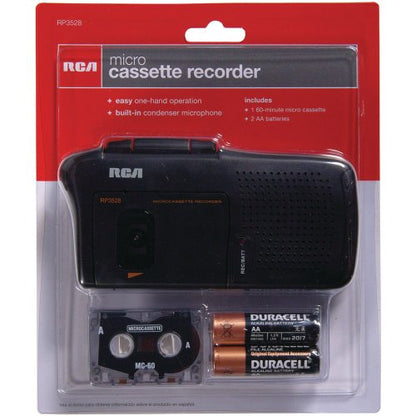RCA 2 Inches RP3528 4 GB Micro-Cassette Voice Recorder