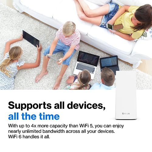 Linksys 3.0 Count MX12600 4200 Mbps Tri-Band Wireless Mesh WIFI Router System