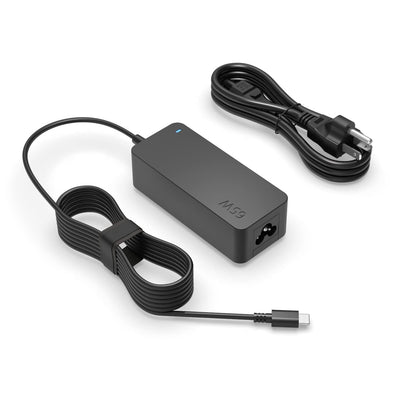 Superer 65W USB-C Laptop Charger for Lenovo Devices - Model SR20325LM - AC Adapter - Black