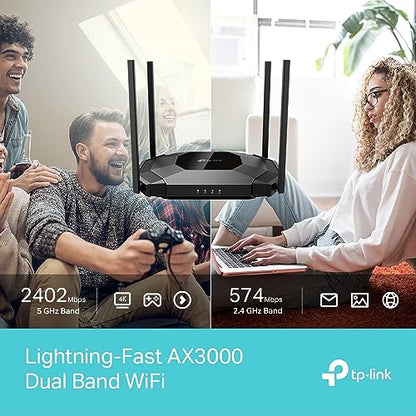 TP-Link TL-WA3001 Dual-Band Wireless Access Point | Wi-Fi 6 | 3000 Mbps | 4 Fixed Antennas | 1 Ethernet Port | 48 Volts