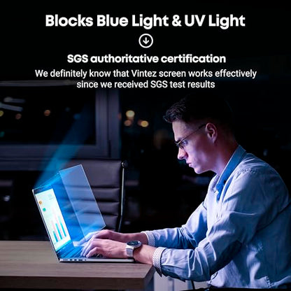 VINTEZ 14 Inches vin-182-AnB-14-BS Screen Protector for Laptop - Anti-Blue Light, Scratch Resistant, Glossy Finish