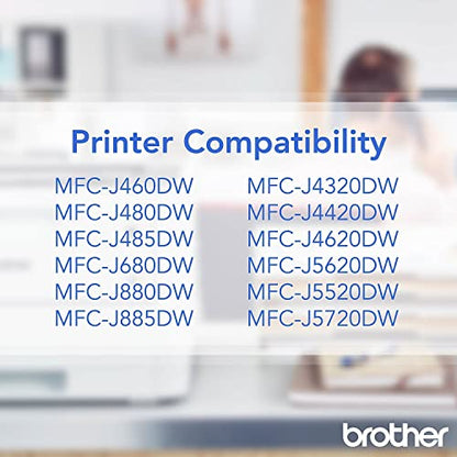 Brother LC2033PKS 3 Count Cyan, Magenta, Yellow Ink Cartridge, 550 Pages Yield, Genuine