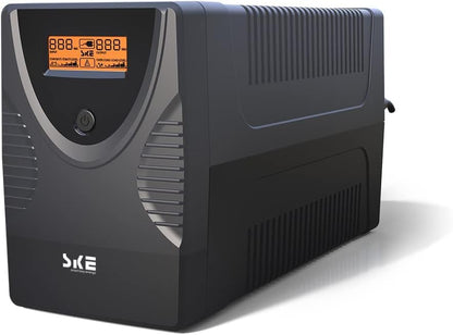 SKE SMART KEY ENERGY 850VA/480W UPS Uninterruptible Power Supply, 120V, 2.18A, 6 Outlets, Metal Tower Form Factor