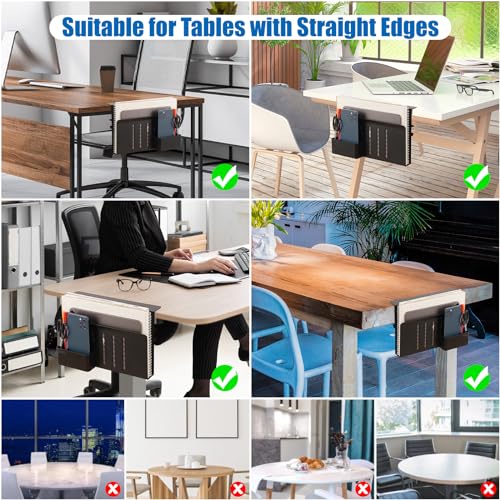 CIBOTIES Desk Side Storage 1 Count 22 Pounds Steel ABS Plastic Black