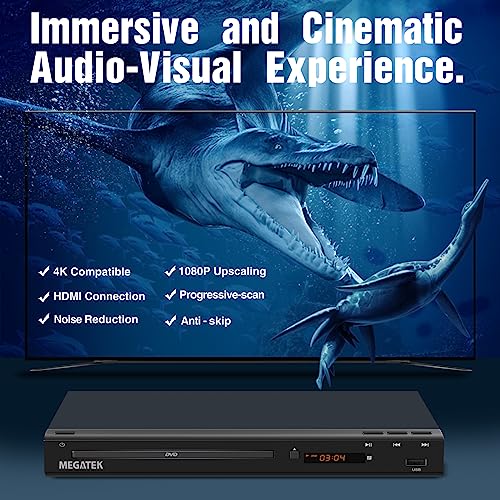 MEGATEK DP-260M55HD 1080p HD DVD Player Compact Multi-Format Playback Region Free
