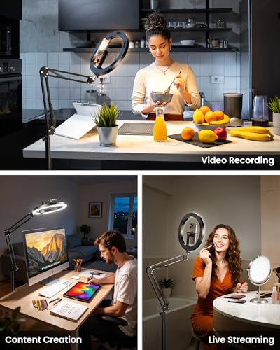 Evershop 10 inch 621A 1800 Lumens Overhead Phone Tripod Light