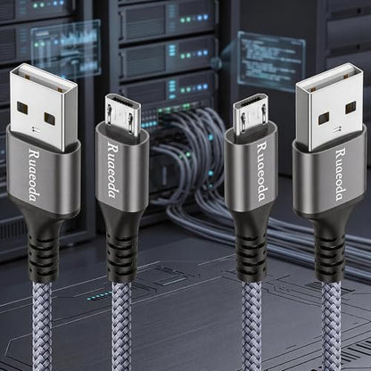 Ruaeoda 6ft Micro USB Cable rR142 Fast Charging Wire CE FCC RoHS USB 2.0