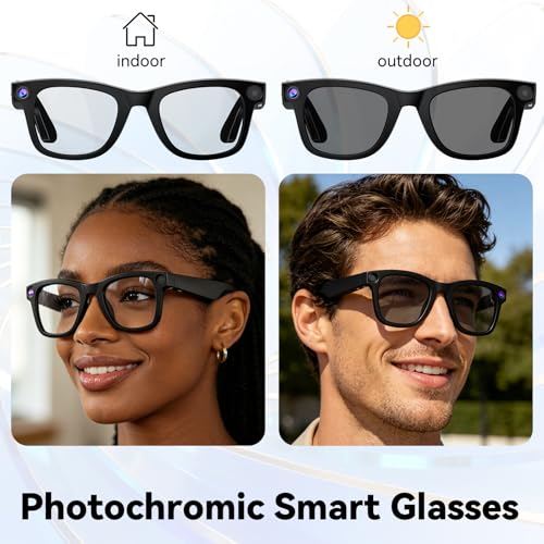 Zigtik 8MP Black-GP01 Smart Glasses with AI Assistant
