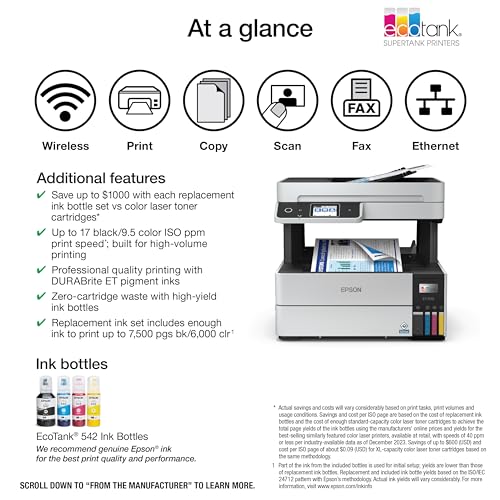 Epson EcoTank ET-5170 Inkjet Printer 4800 x 1200 dpi Color All-in-One