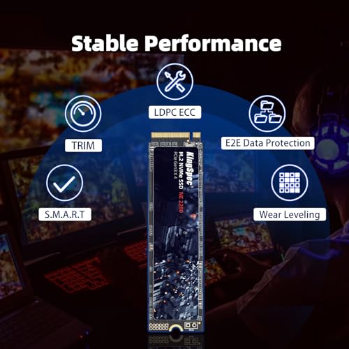 KingSpec 1TB NN900S M.2 NVMe SSD Internal Drive 2280 Up to 2400MB/s