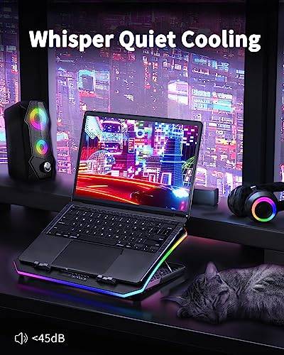 KeiBn Laptop Cooling Pad 16.8x11.2x1.32 inches Model K9Blue 9 Fans Air Cooling Plastic Blue