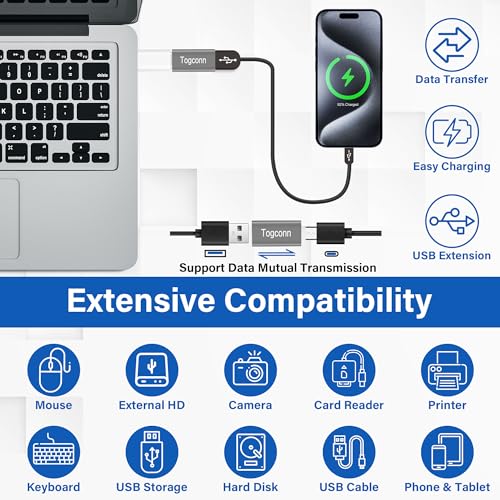 Togconn USB to USB C Adapter 2 Pack TOG-USB3.0-AFCF-2PK