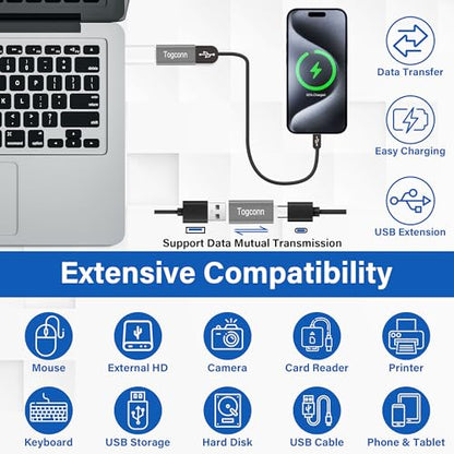Togconn USB to USB C Adapter 2 Pack TOG-USB3.0-AFCF-2PK