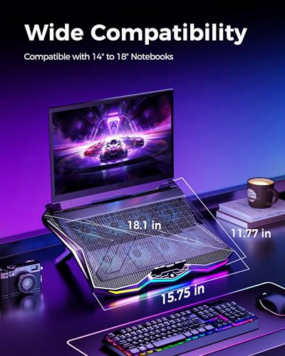 AICHESON 8-Fan Laptop Cooling Pad Model AA3