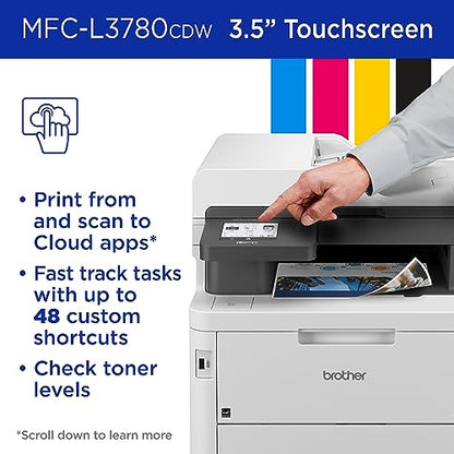 Brother MFC-L3780CDW Laser Color Multifunction Printer | 2400 x 600 dpi | Duplex Automatic | Wireless