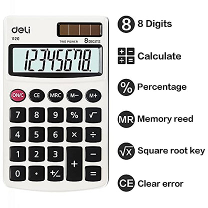Deli 4.7" E1120 Standard Function LCD Office Calculator