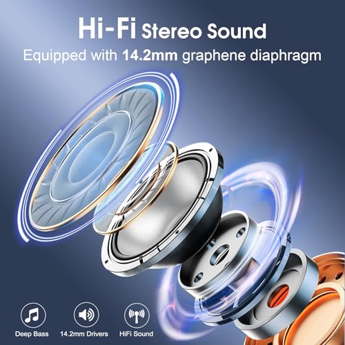 Aptkdoe HD65 Wireless Earbuds Bluetooth 5.4 Active Noise Cancellation Sports Earphones