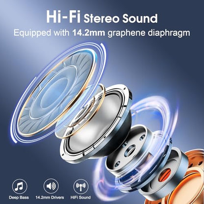 Aptkdoe HD65 Wireless Earbuds Bluetooth 5.4 Active Noise Cancellation Sports Earphones