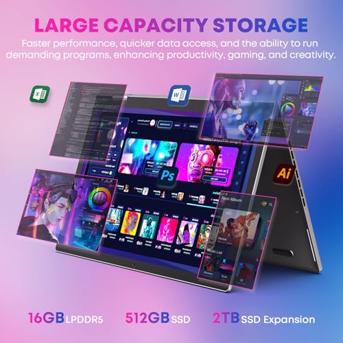 CHUWI 10.51" 2-in-1 Touchscreen Laptop N150 1920x1200 3.6GHz SSD 512GB 16GB RAM