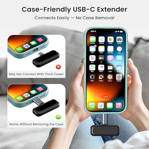 RUXELY USB Type C Extender Adapter 3Pack USB 3.2 Gen 2 100W Power Delivery 40Gbps