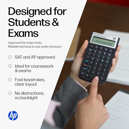 HP 4 Inch Black HP 10bII+ LCD Financial Calculator