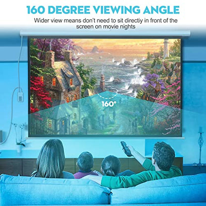 DINAH 120 Inch 120inch Projector Screen - Ceiling Mount - Matte Finish - 160 Degree Viewing Angle - Automatic Operation - Vinyl