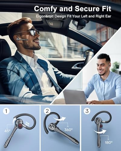 Orancu D2 Bluetooth Wireless Earbuds for Adults with Noise Cancellation and 15 Hours Playback - Black