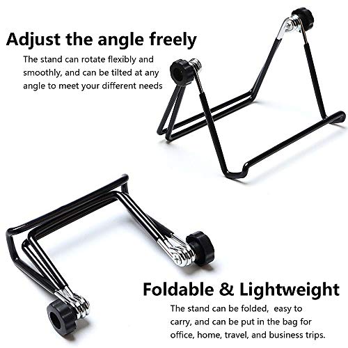 VOVIGGOL Foldable Tripod Tablet Holder, Compatible with 5.5-12.9" Devices, Adjustable Non-Slip Metal Cradle