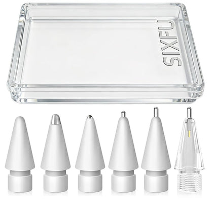 SIXFU 6 Pack Apple Pencil Tips Compatible with 1st, 2nd Generation and USB-C Devices