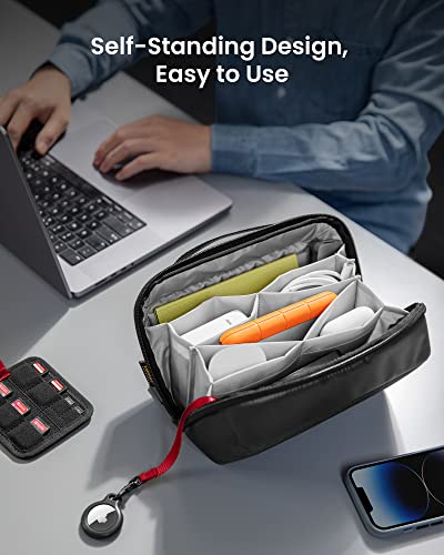 tomtoc M A0113 Travel Accessory- Packing Organizer, 10.24"L x 3.94"W x 5.91"H, Polyester, Black