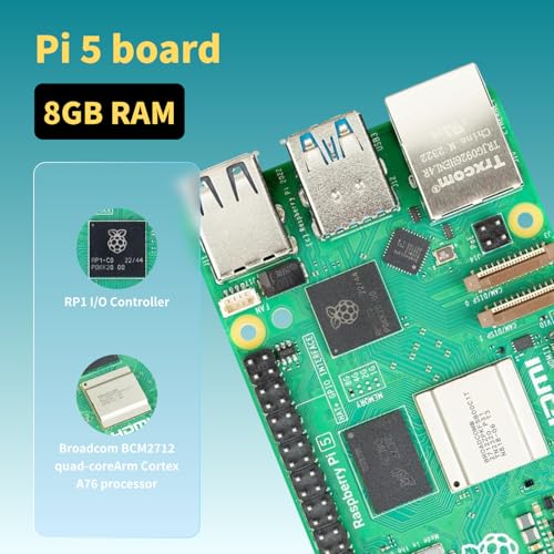 iRasptek 8GB 128GB Pi5 Starter Kit Linux Windows Pre-Installed