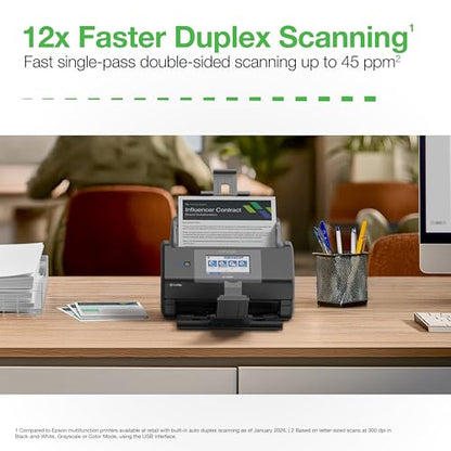 Epson WorkForce ES-590W Document Scanner USB, Wi-Fi 600 dpi 1 Count