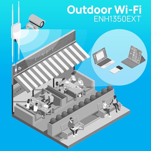 EnGenius ENH1350EXT Outdoor Wireless Access Point, 5GHz, 802.11ac Dual-Band, IP67, MU-MIMO