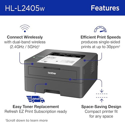 Brother HL-L2405W 1200x1200 DPI Monochrome Laser Printer