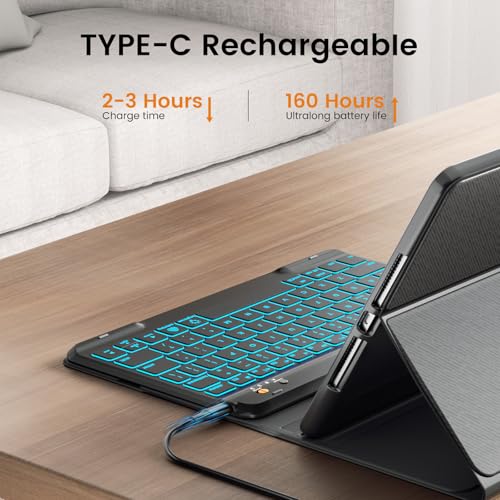 OYEEICE 10.2'' 7th/8th/9th Generation 10.5'' Air 3rd Wireless Detachable Keyboard Case