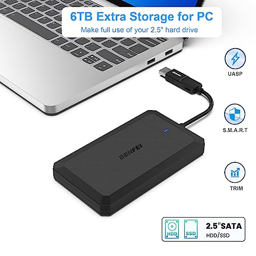 BENFEI 2.5 Inch SATA External Hard Drive Enclosure USB 3.2 Gen 1