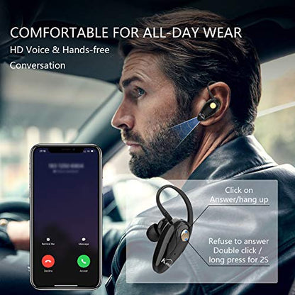 Kendir K1 Bluetooth Headset V5.0 In-Ear Ear Hook Black Handsfree Earbud