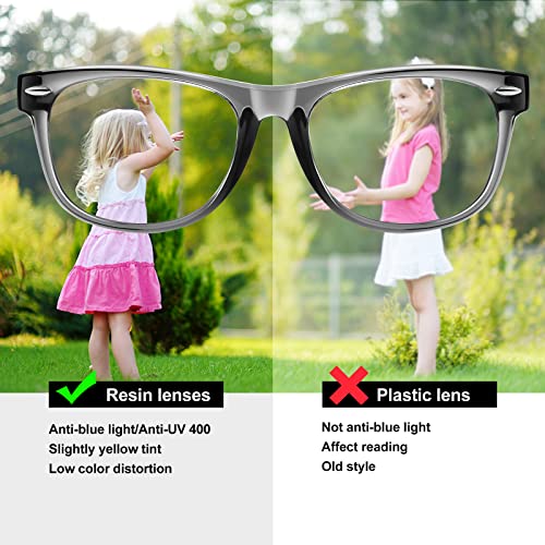 Okany 3 Count Kids Blue Light Blocking Glasses 125mm Frame Width 35mm Lens Height