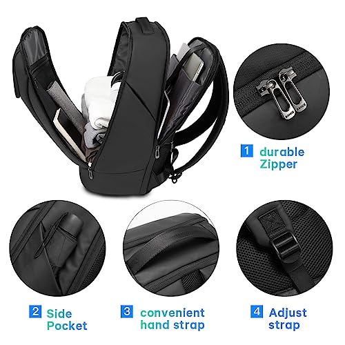 BANGE Large 2930 Laptop Backpack 15.6 Inch 3 Liters Waterproof Black