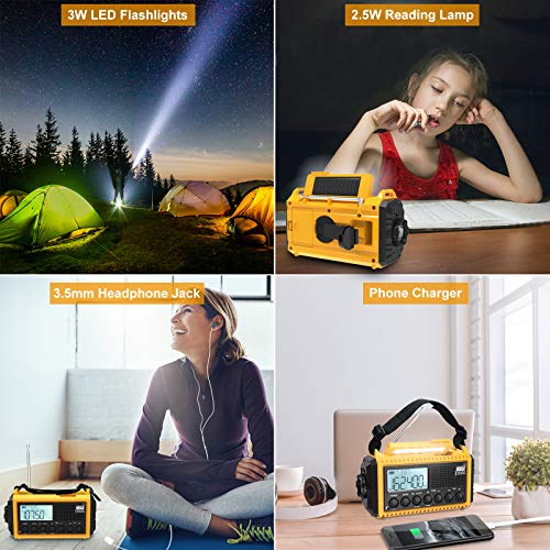 Raynic 5000mAh Emergency Radio CR1009Pro AM/FM/SW/NOAA