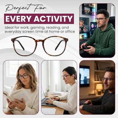 LifeArt +4.00 LA_Days_Tortoise Anti-Glare Reading Glasses