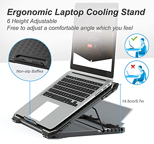 ICE COOREL Laptop Cooling Pad 16.5" x 11" x 1.1" Metal Cooling Stand CO-K21-FBA