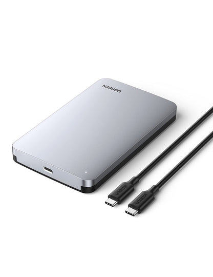 UGREEN 2.5" SATA SSD HDD Hard Drive Enclosure USB 3.1 Type C Aluminum 6TB 6Gbps Compatible with PC, Laptop, Xbox