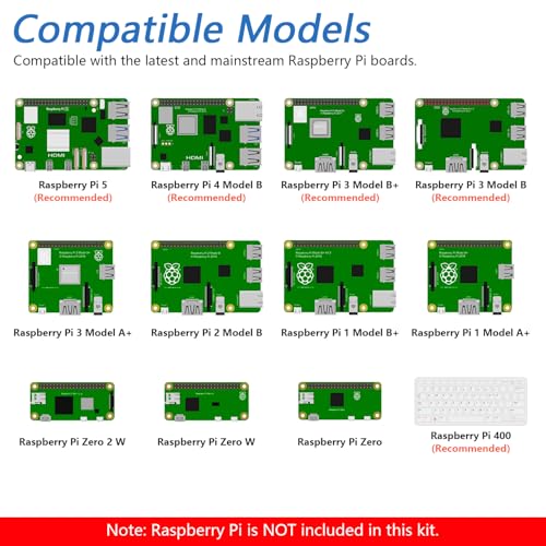 Freenove RFID Starter Kit, 204 Items, Raspberry Pi Compatible Models: 5, 400, 4B, 3B+, 3B, 3A+, 2B, 1B+, 1A+, Zero 2 W, Zero W, Zero