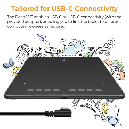 XP-Pen Deco 01 V3 Tablet 1920x1080 USB Graphics Tablet