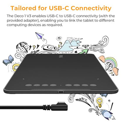 XP-Pen Deco 01 V3 Tablet 1920x1080 USB Graphics Tablet