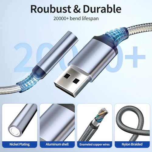 OITYEUF External Sound Card XYF16 USB to 3.5mm TRRS Stereo Adapter Compatible with Windows, Mac, Linux, iOS